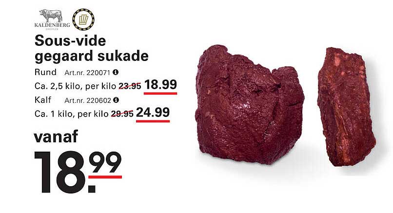 Sous-vide gegaard sukade