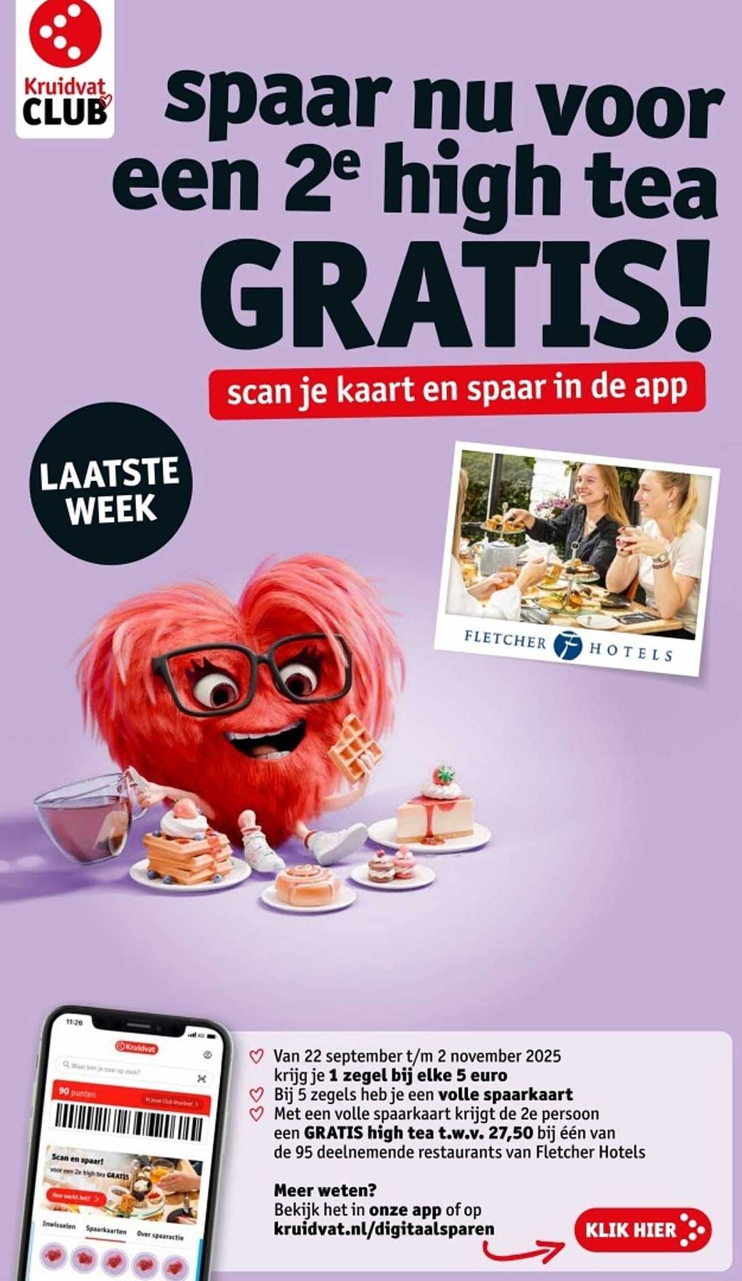 spaar nu voor een 2e high tea GRATIS!