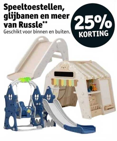Speeltoestellen, glijbanen en meer van Russle**
