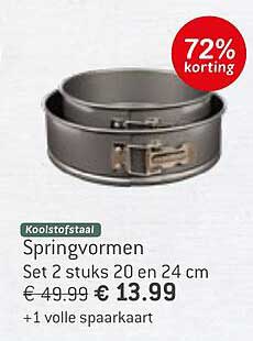 Springvormen Set 2 stuks 20 en 24 cm