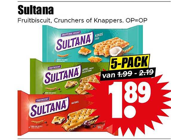 Sultana Fruitbiscuits 5-Pack