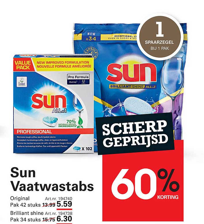 Sun Vaatwastabs
