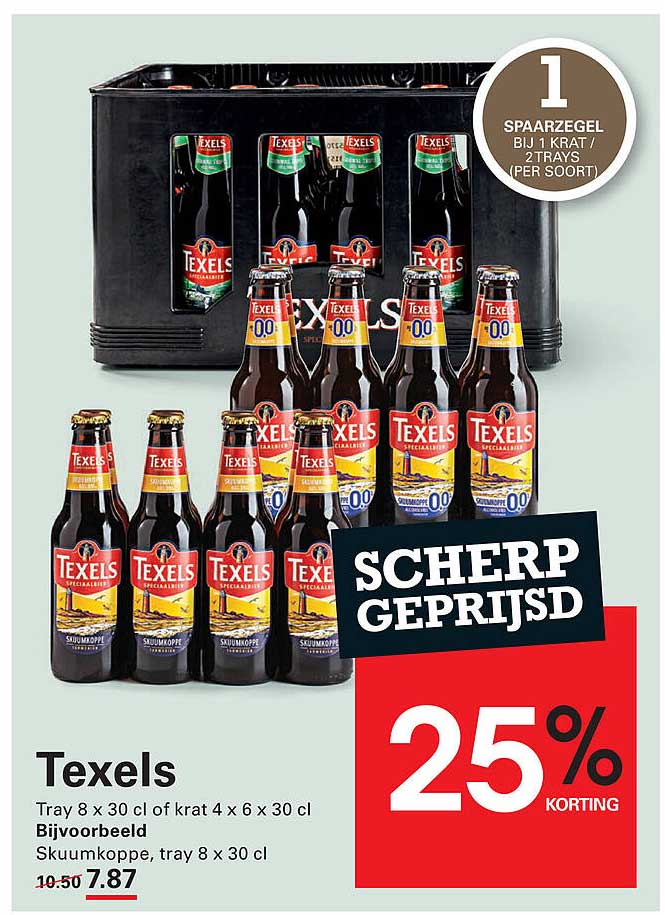 Texels Tray 8 x 30 cl of krat 4 x 6 x 30 cl