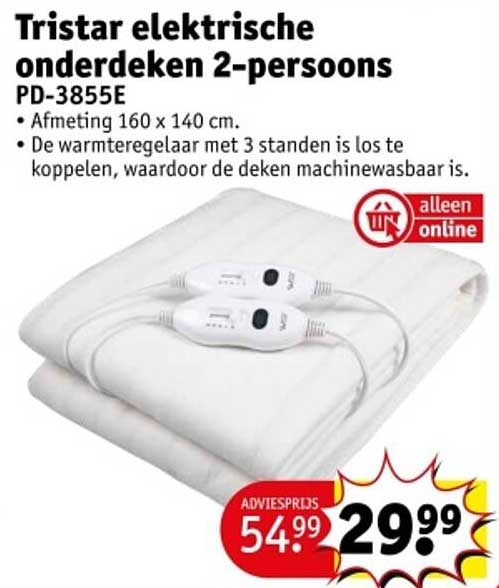 Tristar elektrische onderdeken 2-personen