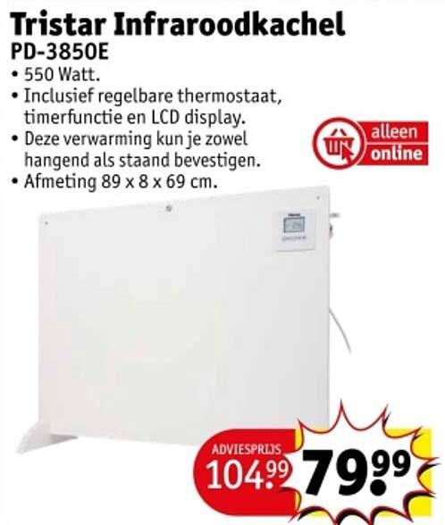 Tristar Infraroodkachel PD-3850E