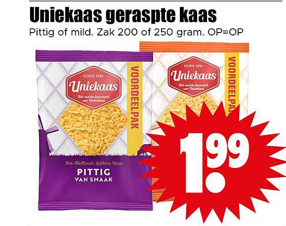 Uniekaas geraspte kaas