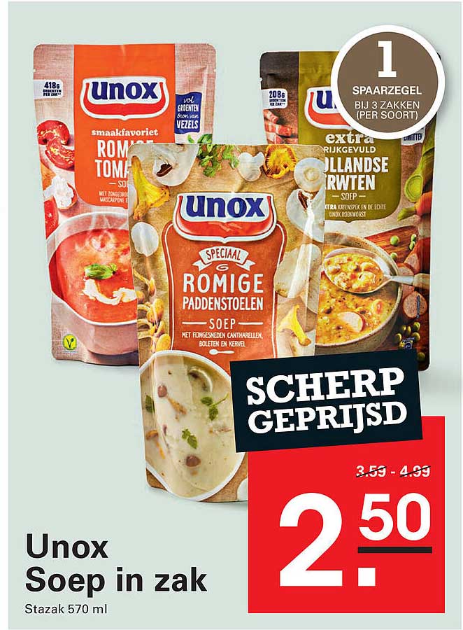 Unox Soep in zak