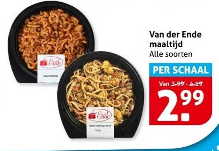 Van der Ende maaltijd Alle soorten