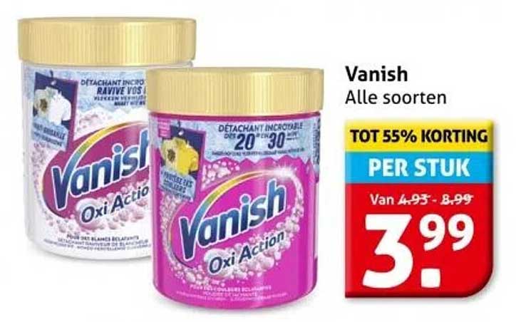 Vanish Oxi Action - Alle soorten