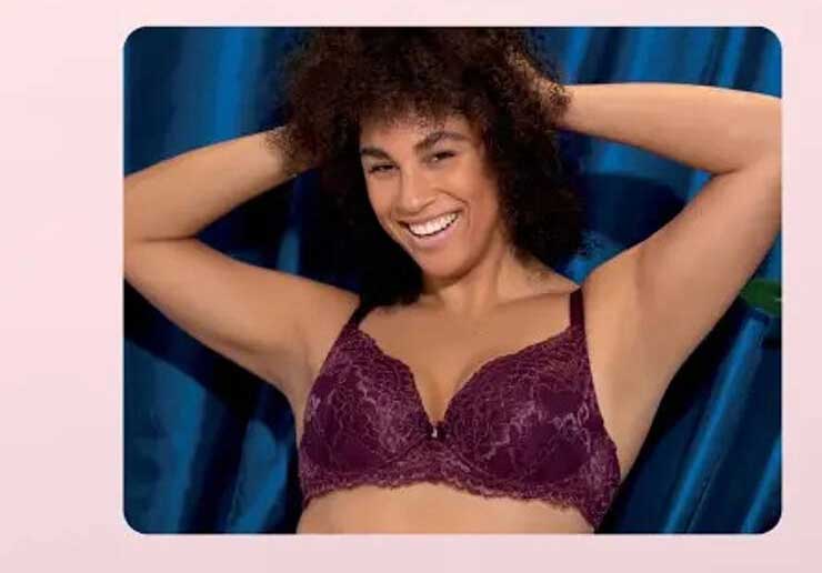 Verfijnde bordeaux bh met kant