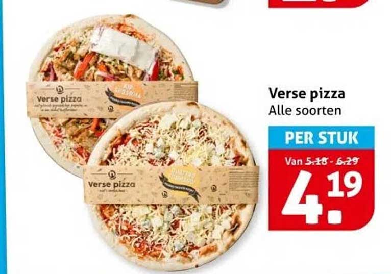 Verse pizza Alle soorten