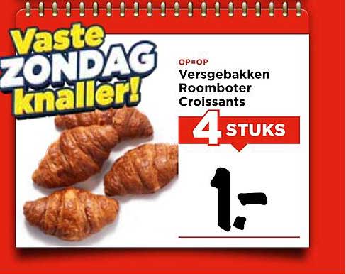 Versgebakken Roomboter Croissants 4 STUKS