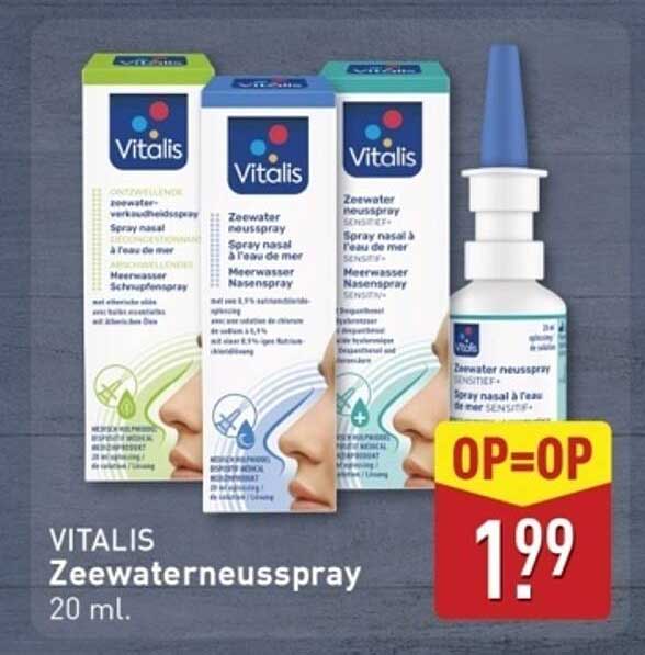 VITALIS Zeewaterneusspray 20 ml.