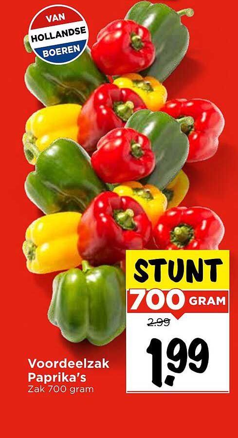 Voordeelzak Paprika’s Zak 700 gram