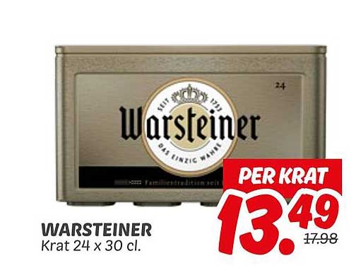WARSTEINER Krat 24 x 30 cl.