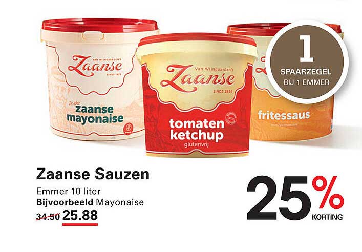 Zaanse Sauzen Emmer 10 liter Bijvoorbeeld Mayo