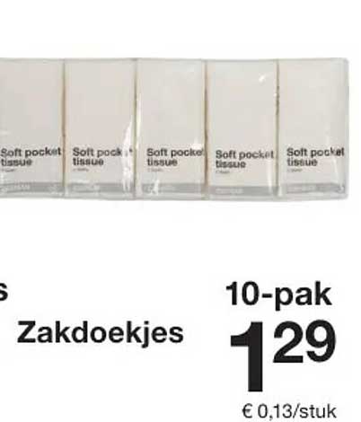 Zakdoekjes 10-pak