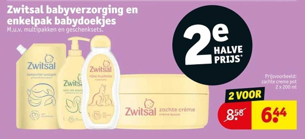 Zwitsal babyverzorging en enkelpak babydoekjes