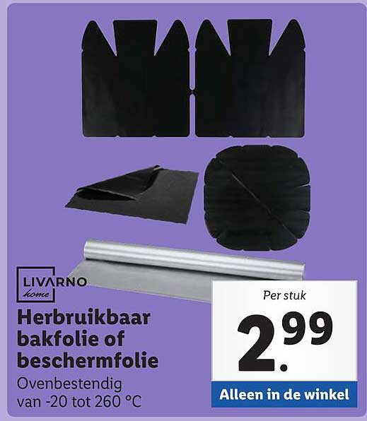 Herbruikbaar bakfolie of beschermfolie