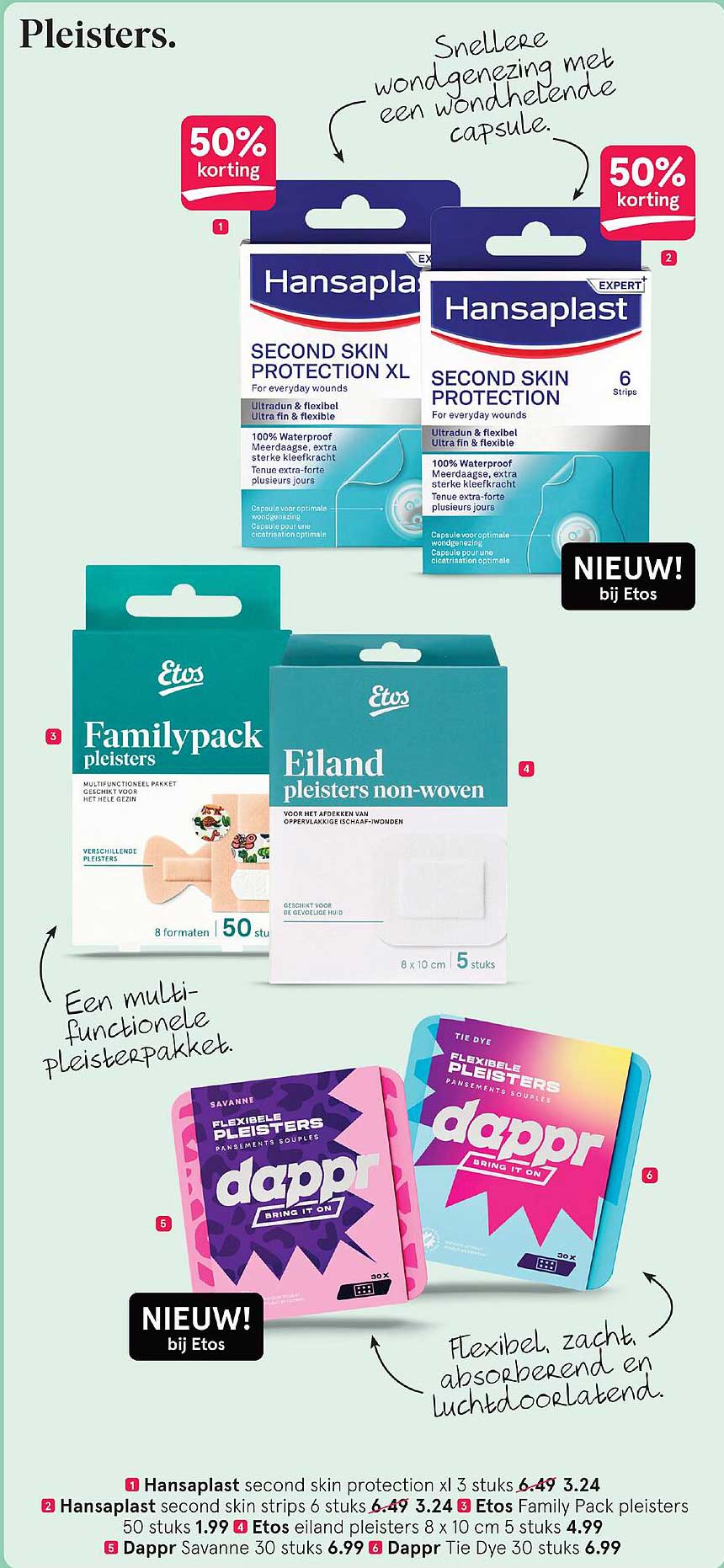 50% korting op Hansaplast second skin protection XL en andere pleisters
