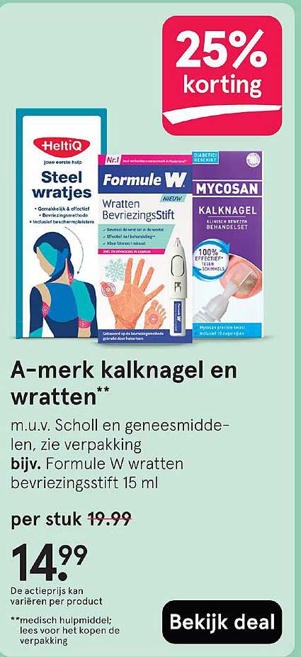 A-merk kalknagel en wratten**