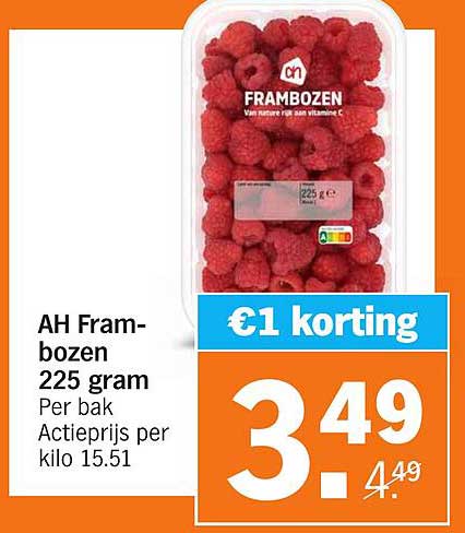 AH Frambozen 225 gram