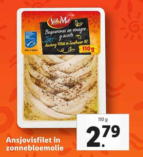Ansjovisfilet in zonnebloemolie