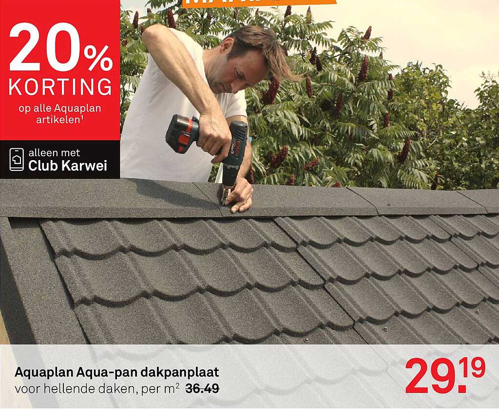 Aquaplan Aqua-pan dakpanplaat voor hellende daken, per m²