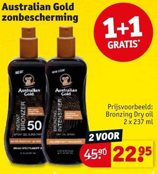 Australian Gold zonbescherming 1+1 GRATIS