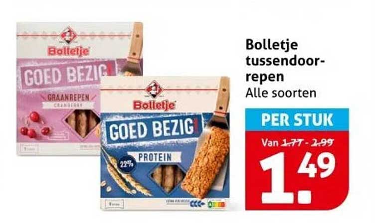 Bolletje tussendoor-repen Alle soorten