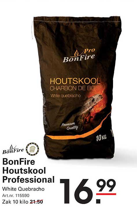 BonFire Houts kool Professional White Quebracho 10kg