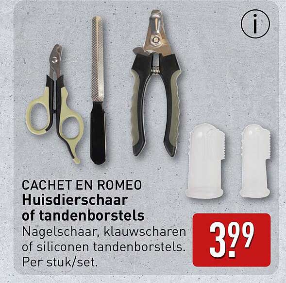 CACHEt EN ROMEO Huiderschaard of tandenborstels