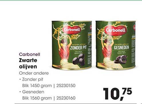 Carbonell Zwarte olijven