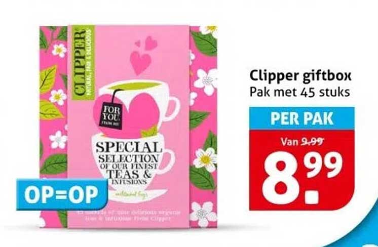 Clipper giftbox Pak met 45 stuks