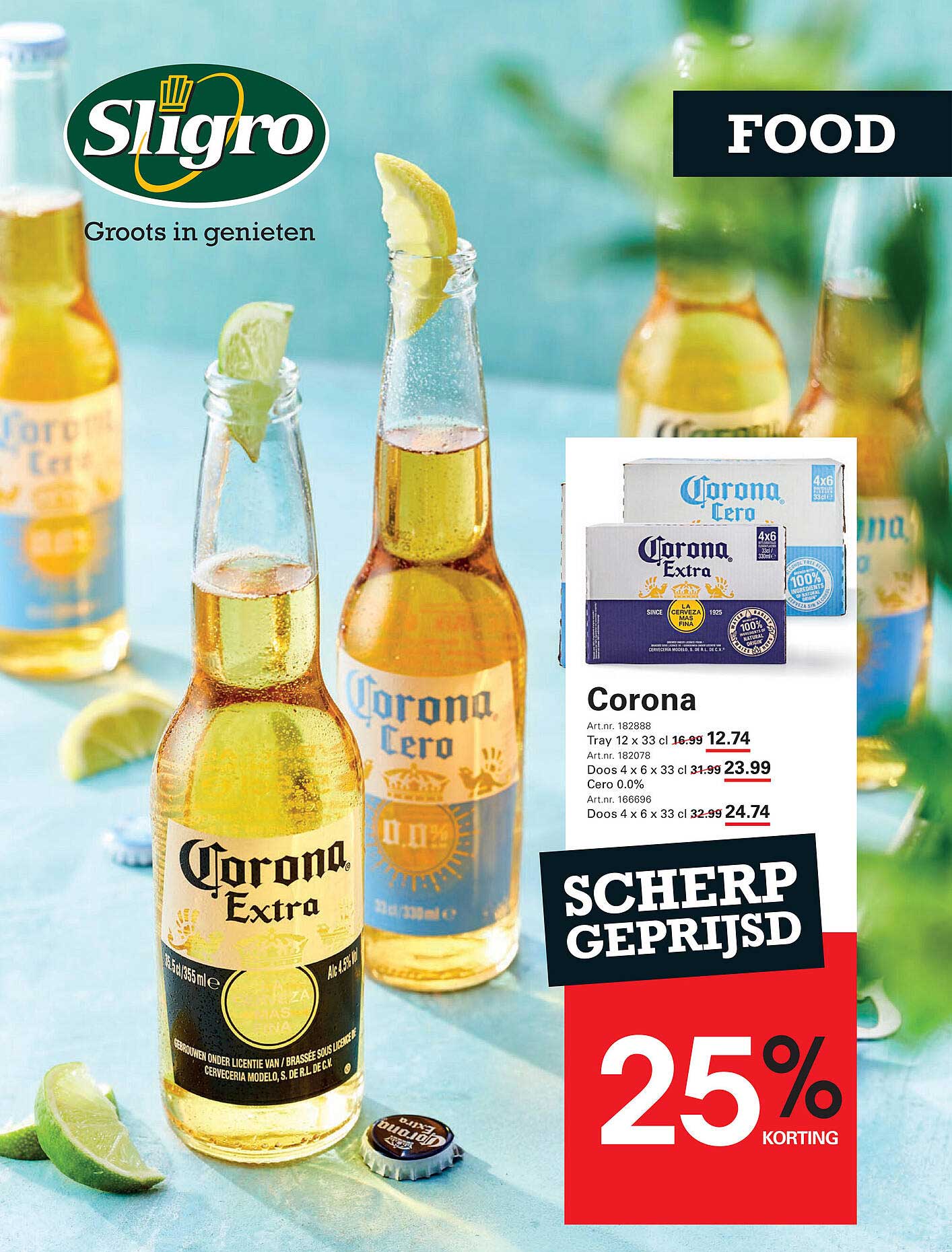 Corona Extra & Corona Cero met 25% korting