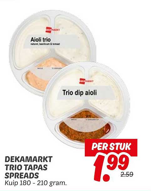 DEKAMARKT TRIO TAPAS SPREADS