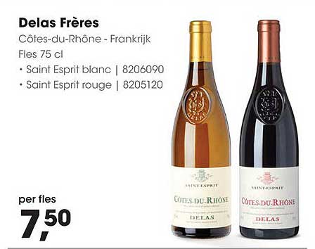 Delas Frères Côtes-du-Rhône Fles 75 cl