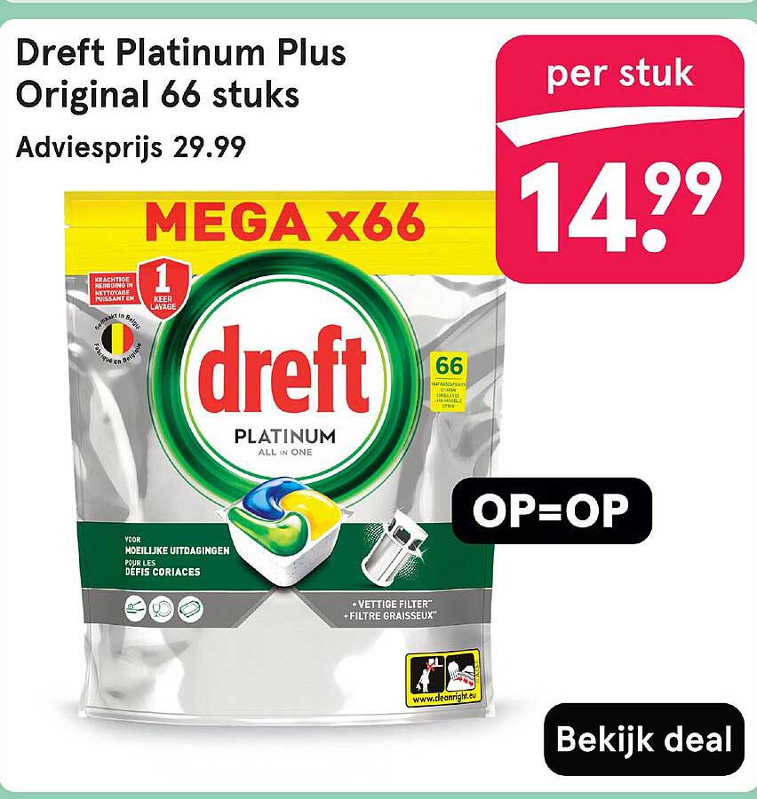 Dreft Platinum Plus Original 66 stuks