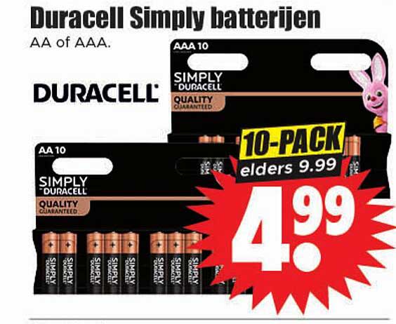 Duracell Simply batterijen AA of AAA