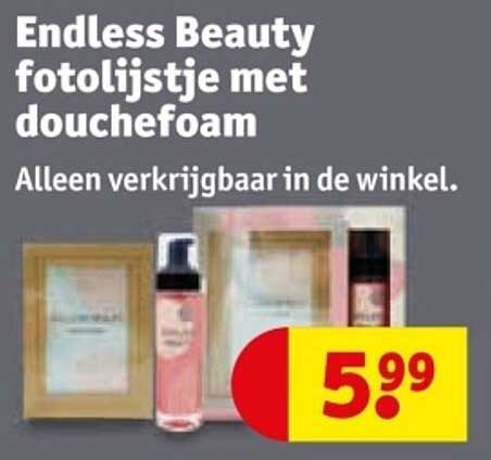 Endless Beauty fotolijstje met douchefoam