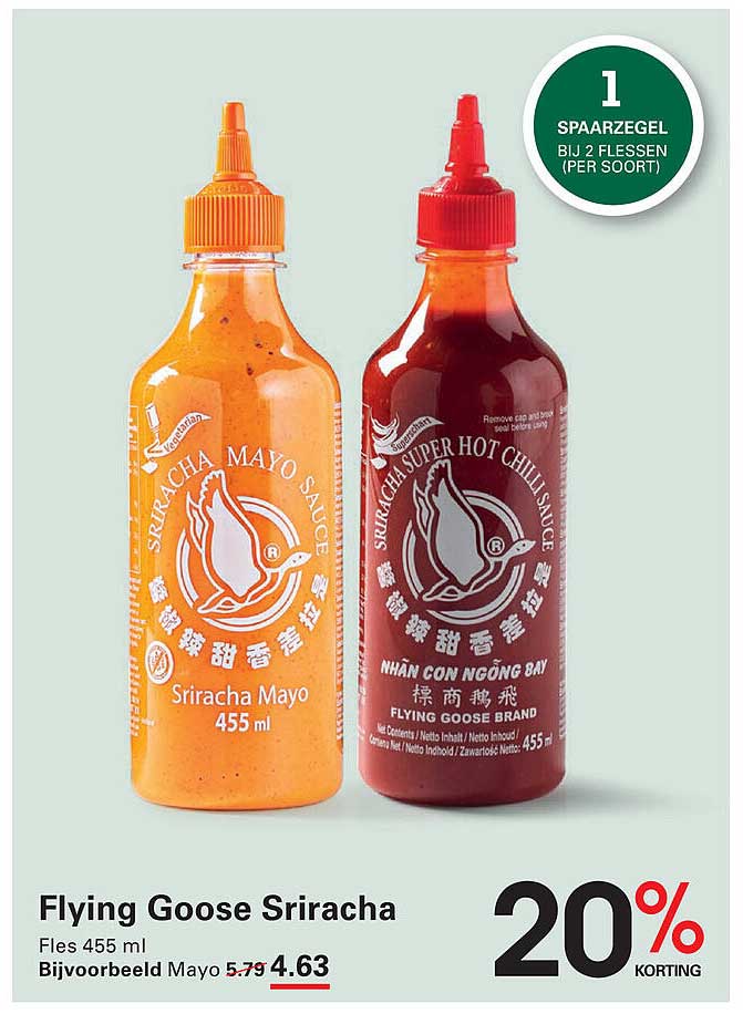 Flying Goose Sriracha Fles 455 ml
