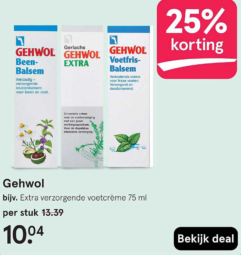 Gehwol Voetfris-Balsem 75 ml - Extra verzorgende voetcrème