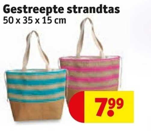Gestreepte strandtas