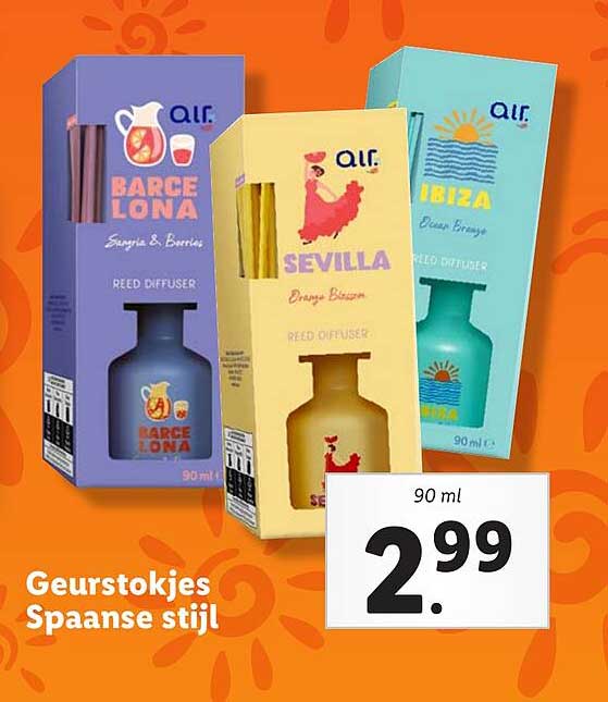 Geurstokjes Spaanse stijl