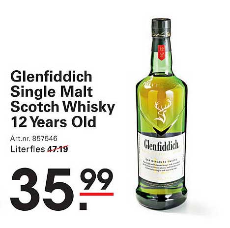 Glenfiddich Single Malt Scotch Whisky 12 Years Old