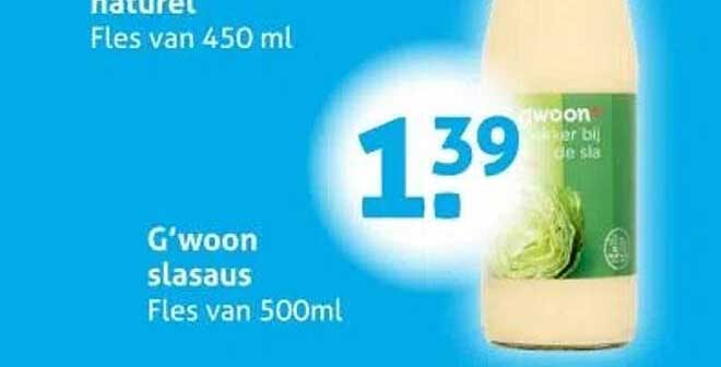 G'woon slasaus Fles van 500ml