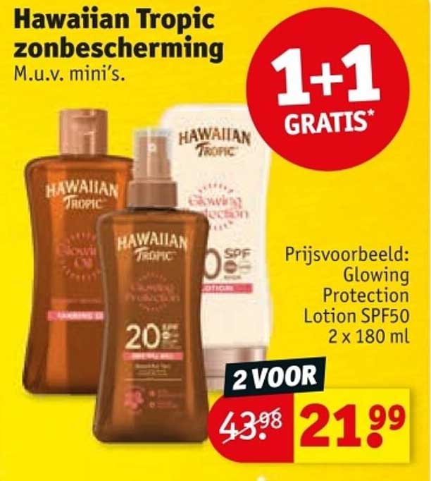 Hawaiian Tropic zonbescherming m.u.v. mini's.