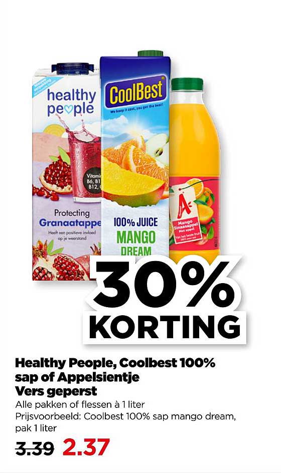 Healthy People, Coolbest 100% sap of Appelsientje Vers geperst