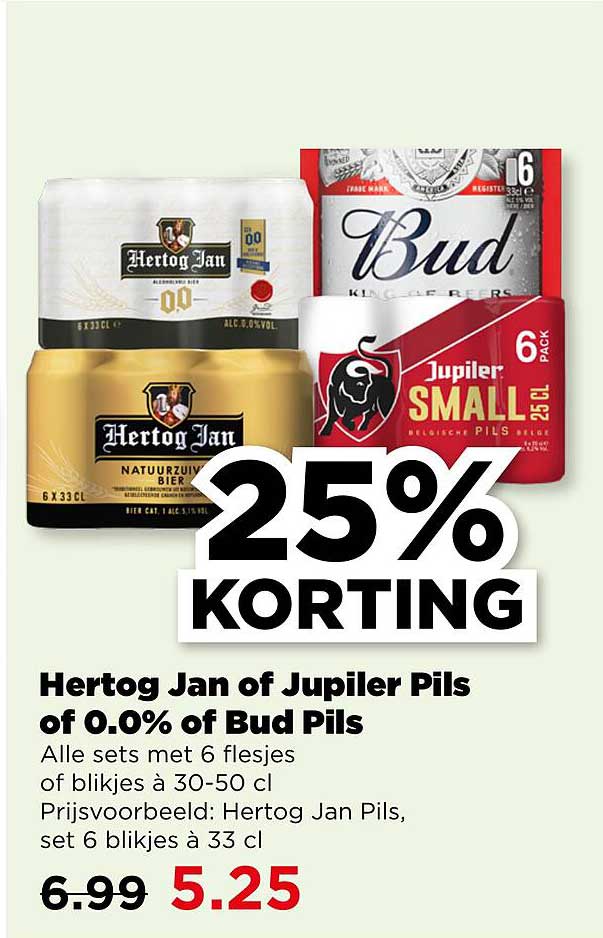 Hertog Jan of Jupiler Pils of 0.0% of Bud Pils