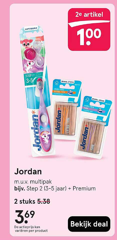 Jordan m.u.v. multipak bijv. Step 2 (3-5 jaar) + Premium